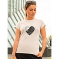 thumbnail image 2 of Abstract Heart W Paint T-Shirt Women -Image by Shutterstock, Female x-Large, 2 of 4