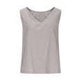 thumbnail image 5 of Razzly Shirt Apparel Bra Shirt Women Work 3xl Tops Crop Top Set L Ally Tops Women Fitted Cropped Shirt Satin Blouse Women Base Top Women's Linen Casual Sleeveless Tank Top Summer(Light Gray,S), 5 of 7