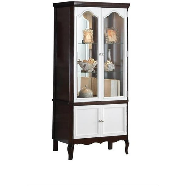 ACME 91234 Mathias Curio Walnut & White 78 x 39 x 18 in