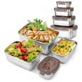 thumbnail image 1 of Juego de 4 Contenedores para Alimentos de Acero Inoxidable con Tapas Herméticas, Para Cocina, Refrigerador y Viajes, Apilables, Sin BPA, 1 of 4