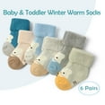 thumbnail image 2 of Baby Non-Slip Winter Warm Socks With Grips Terry Bears Size 12-24 Months, 2 of 5