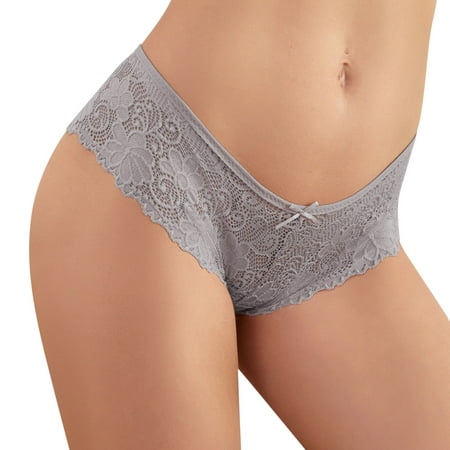 

Womens Underwear Tummy Control Thong Breathable Briefs Lace Hollow Cotton Panties 6 Pack