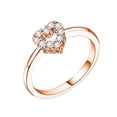 thumbnail image 1 of Anillo HUOGUO Exquisito corazón de melocotón hueco de cobre para mujer, 1 of 2