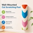 thumbnail image 4 of 11.8" Cat Wall Climbing Carpet Scratcher, Wall-Mounted Cat Scratching Post, C𝐚t Corner Scratcher, C𝐚t Scratching Post for Wall, Cabinets, Doors, Smooth Surfaces and Furniture Sides, 4 of 7