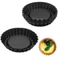 thumbnail image 1 of Moldes para Tartas de Acero al Carbono de 6 Piezas, Molde para Tartas, Molde para Tartas de Huevo, Moldes para Hornear Antiadherentes Reutilizables para Pasteles de Magdalenas, Postres, Helado, 1 of 7