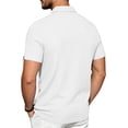 thumbnail image 4 of Dresfit Mens Breeze Polo Shirts Lapel Elastic Waist Shirts Summer 2026 Cooling Short Sleeve Gym T Shirts Button Down Breathable Mesh Polo Shirt S, 4 of 7