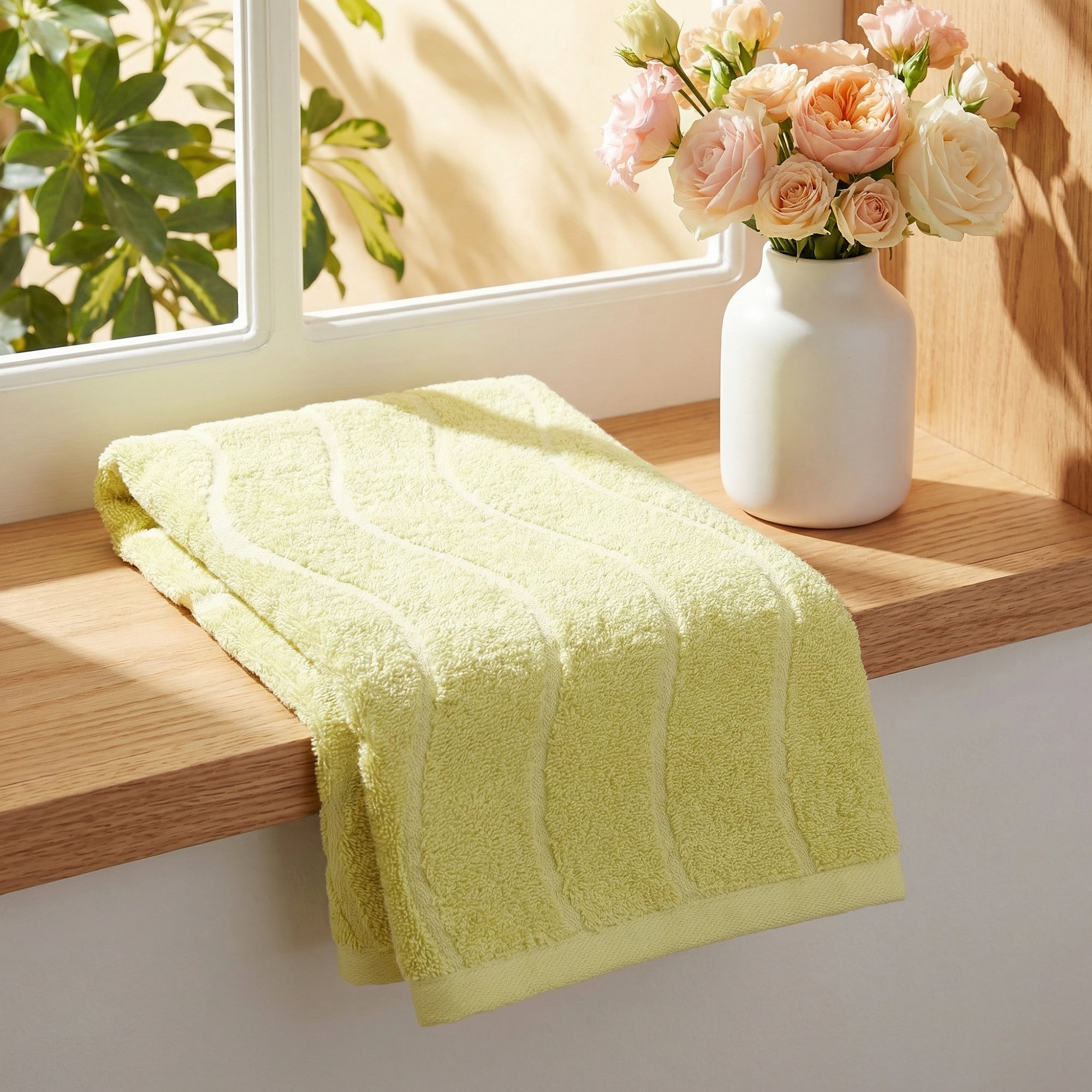 Unique Bargains Ultra Soft Highly Absorbent Quick Dry Hand Towels Camel 29" x 13"