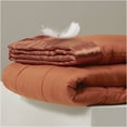 thumbnail image 2 of JERFIT Orange Twin Size Down Alternative Blanket with Satin Trim | Hypoallergenic Summer Weight Microfiber Comforter, Machine Washable, OEKO-TEX Certified, 2 of 10