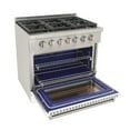 thumbnail image 4 of Professional 36-in Natural Gas Range in White with True Simmer Burners, 4 of 14