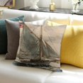 thumbnail image 3 of FCXZI Throw Pillow Cover Sailboat American Flag Fitz Henry Lane Cushion Case for Home Sofa Couch Decor 100% Linen Set of 1 No Insert 3 Sizes 20x20in, 3 of 5