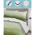 thumbnail image 4 of Quilts Twin Size, Sage Green Ombre Soft Comforter Bedding Set for Bed, Modern Abstract Art Ocean Oil Painting Lightweight Quilted Bedspread with Pillow Cover(2 Pieces) for All Season, 68x86 Inch, 4 of 6