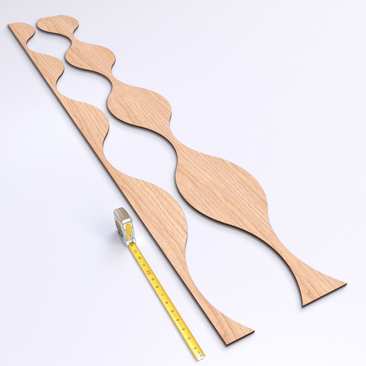 Ekena Millwork 94"H x 1/4"T Ozark Adjustable Wood Decorative Slat Wall Panel Kit, Hickory (contains 8 Slats + 1 Straight Edge Starter Slat)