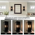 thumbnail image 4 of C Cattleya 2-Pack Black Chargeable Adjustable Brightness Indoor Wall Light with Glass Shade, 4 of 7