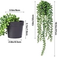 thumbnail image 2 of Zukuco Artificial String of Pearls Hanging Plants in Pots, Faux Potted Plants Realistic Green Succulent Fake Hanging Plants for Shelf Decor Desk Home Garden Decorations, 2 of 7