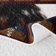 thumbnail image 5 of Erosebridal Western Cowhide Twin Quilt Set,Cow Pattern Twin Coverlet Set,2 Pieces,1 Bedspread and 1 Pillowcase, 5 of 7