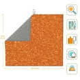 thumbnail image 2 of Goofa Dish Drying Mat Super Absorbent Drying Mat Large Dish Drying Mats for Kitchen Counter Easy Clean Dish Mat Kitchen Drying Mat 16" x 18" ( Orange Glitter ), 2 of 6