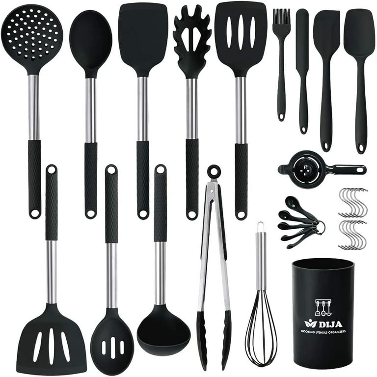 4 Pcs Silicone Kitchen Utensils Set, Wok Spatulas-slotted Turner-cooking  Spoon-slotted Spoon, Non-stick Bpa Free Heat-resistant Basting Stainless  Stee