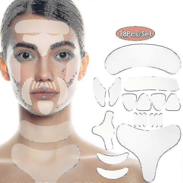 Hmwy-reusable Wrinkle Removal Stickers Face Forehead Neck Eye Pad Anti Use Beauty Devices