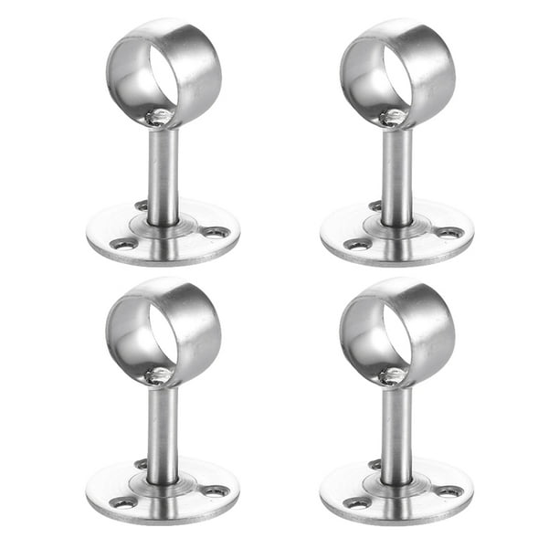 ColoMX 4pcs Cortina de ducha Custometrilla Soporte de varilla de cortina Barra de cortina Soporte de tubería Zócalo