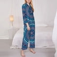 thumbnail image 3 of Pofeuu Dot Painting Print Womens Pajamas Set Long Sleeve Sleepwear Button Down Nightwear Soft Pj Lounge Sets Button Down Pajamas Women-XX-Large, 3 of 7