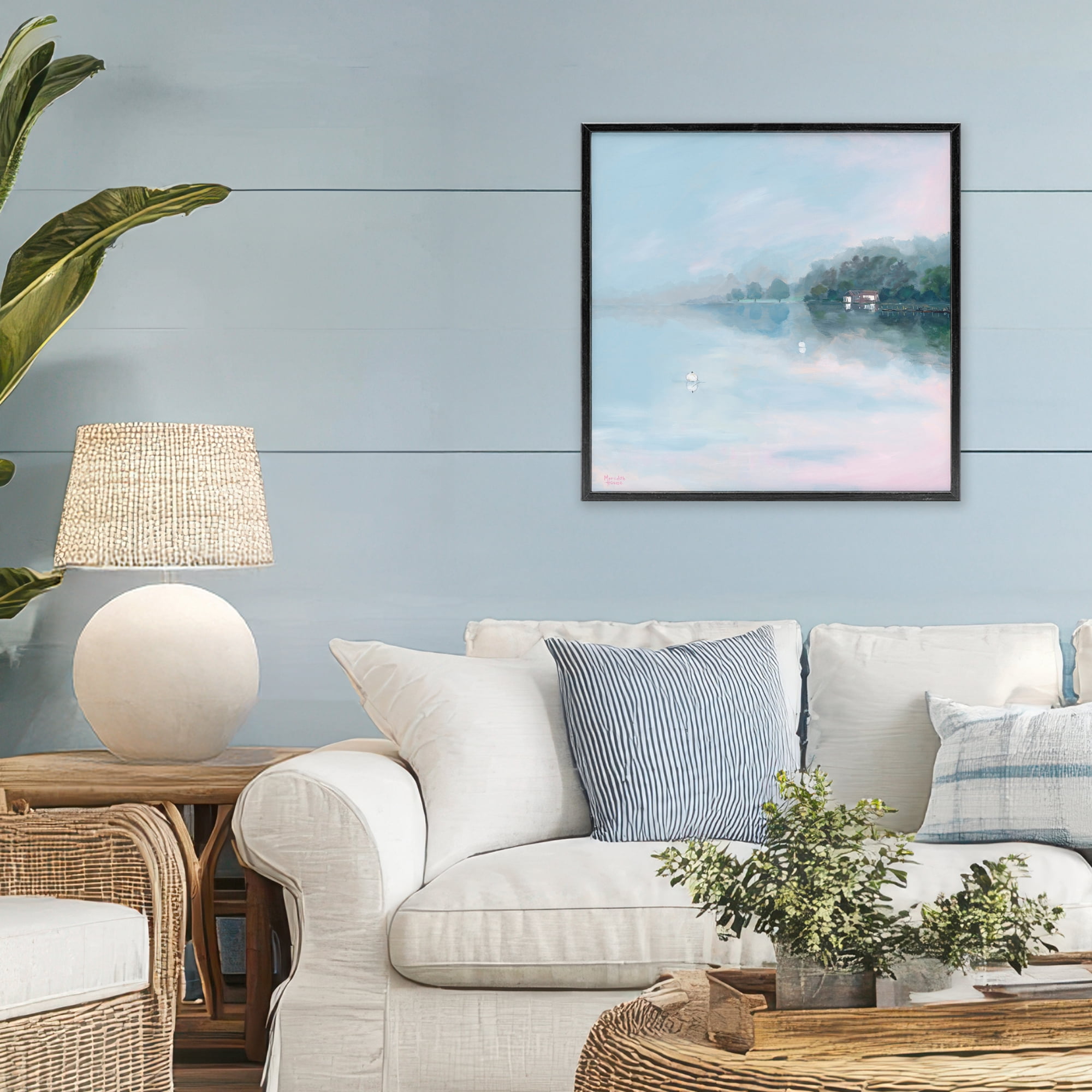 Stupell Industries Morning at Lake Windermere Black Framed Giclee Art, design by Meredith Howse
