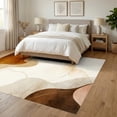 thumbnail image 3 of ODIKA 6'x9' Ultra-Soft Area Rug, Abstract Brushstroke Watercolor Swirl Motifs Contemporary Block None Washable, Bare feet friendly, Silk-Touch for Guest Room, Bedroom, 3 of 7