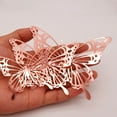 thumbnail image 5 of VerPetridure Hb020 Metal Texture 3D Hollow Simulation Butterfly Rose Gold 3D Flying Hollow Butterfly Home Decoration Festive Party Layout Cardboard Butterfly Wall Sticker, 5 of 9