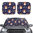 thumbnail image 2 of Balery 2 Piece Corgi Lying With Moons And Stars Car Windshield Sun Shade|Foldable Front Windshield Shade for Car Front Window for Most Sedans SUV Truck-Medium, 2 of 7