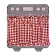 thumbnail image 2 of BBilaBu Checkered Oven Skirt for Farmhouse Kitchen Decor, Stove Cover Skirt with Ribbon Ties, Drill-Free Installation, 2 of 7