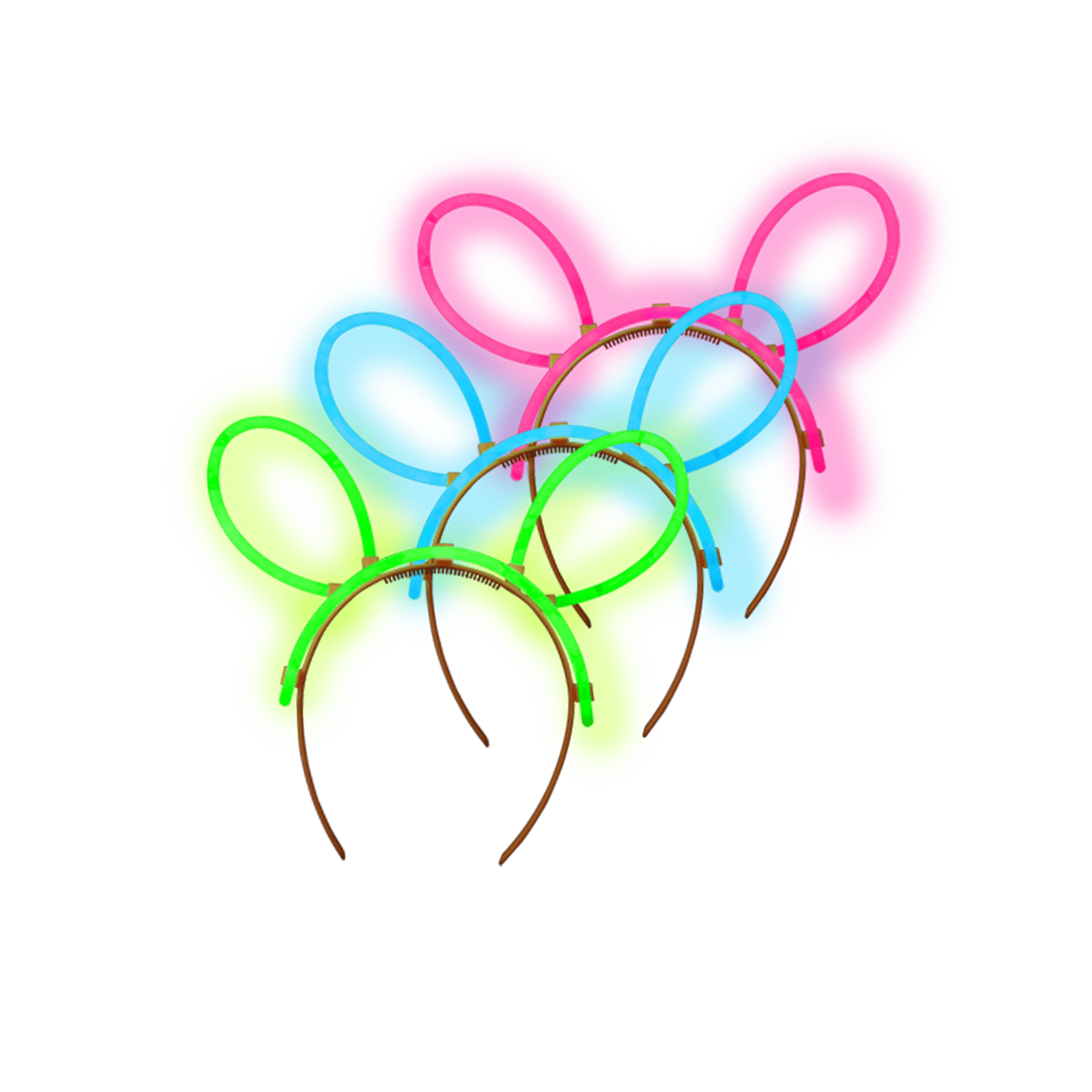 Fun Central (G715) 6 pcs, 8 by 7 Inches Assorted Glow in the Ears