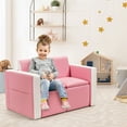 thumbnail image 3 of Gymax Multi-functional Kids Sofa Table Chair Set 2 Seat Couch Furniture W/Storage Box, 3 of 10