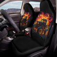 thumbnail image 4 of Uourmeti Protective Car Seat Covers for Automotive, Polyester Fabric Elastic Auto Front Seat Covers, Fiery Tractor Pattern, 4 of 7