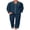 Blue, variant on 2 Piece Men's Pajamas Set Button Down Sleepwear Long Sleeve Pjs Set Soft Loungewear with Pockets Size M-XXL