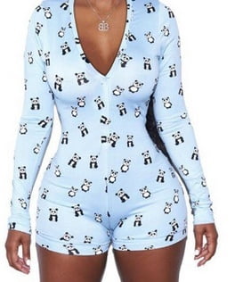 Women Casual Long Sleeve Bodycon Romper 