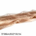 thumbnail image 3 of Camino de mesa, camino de mesa de boda de poliéster perlado transparente de 29,52 x 118,11 pulgadas, mantel largo elegante para decoración de fiestas y fondos de eventos en casa, 3 of 6