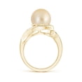 thumbnail image 2 of Angara Golden South Sea Cultured Pearl and Diamond Loop Ring in 14K Yellow Gold for Women | June Birthstone Jewelry for Her, 2 of 8
