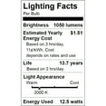 thumbnail image 3 of Great Value LED Light Bulb, 13W (90W Equivalent) PAR38 Motion Sensor Lamp E26 Medium Base, Soft White, 3 of 8