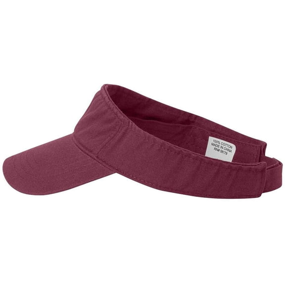 Valucap - Bio-Washed Visor - VC500 - Maroon - Size: Adjustable