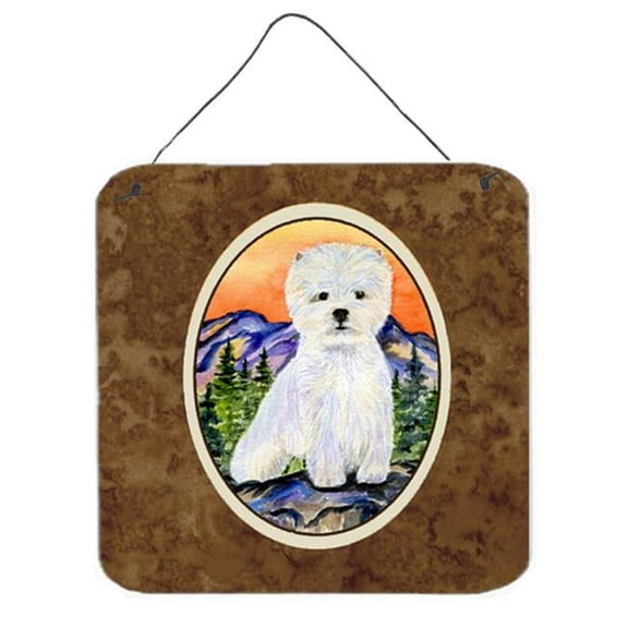 Westie Aluminium Metal Wall Or Door Hanging Prints - 6 x 6 In.