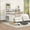White, variant on Mintazer Full Daybed Frame with Bookcase Headboard, Multifunctional Storage Bed with 4 Storage Drawers & Side Cabinet for Bedroom Guest Room, Gray