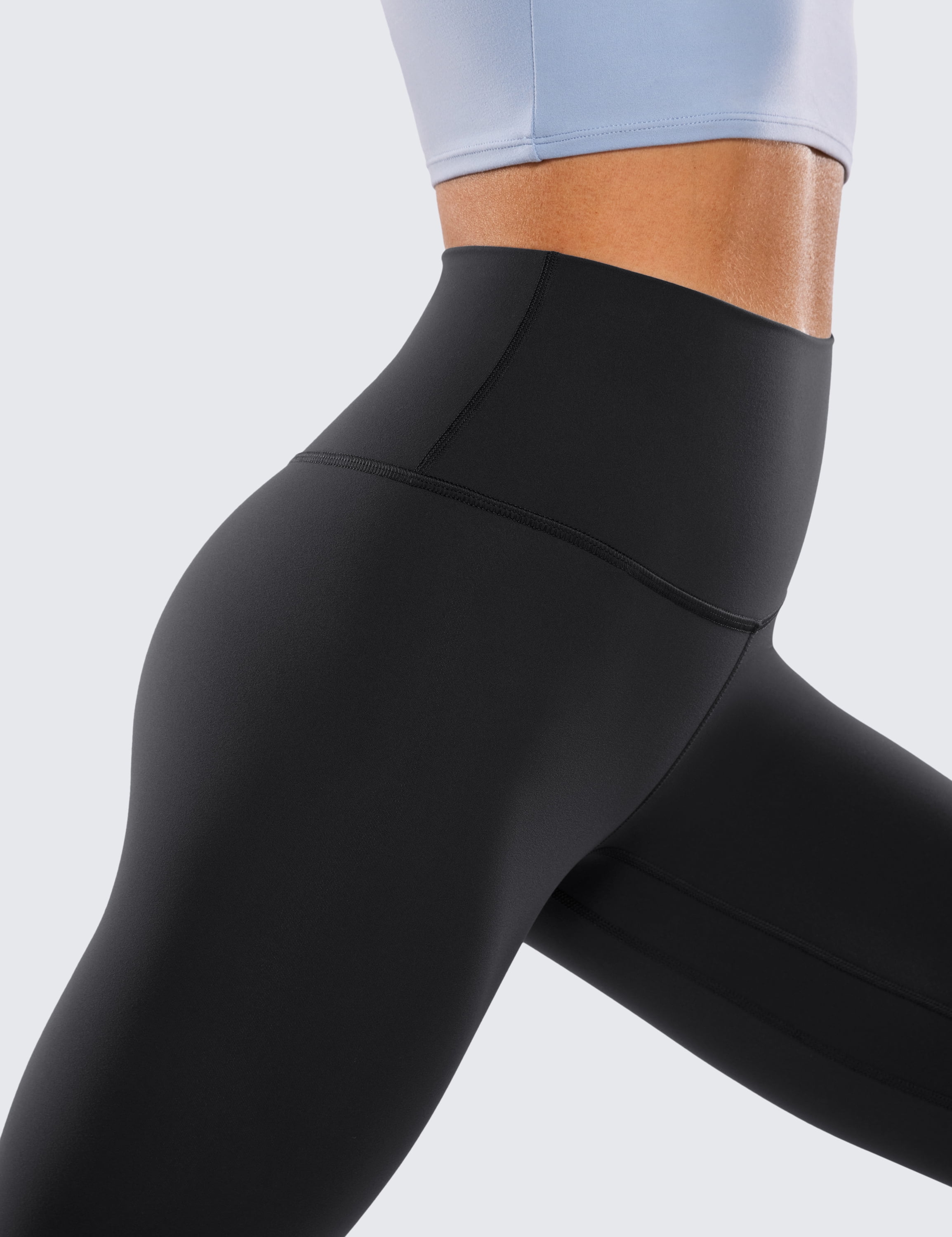 CRZ YOGA Womens Brushed Naked Feeling Workout Leggings 25 Inches High Waist