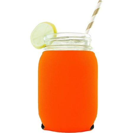 

Blank Neoprene Mason Jar Coolie (Fits 16oz Jars) (Orange 1)