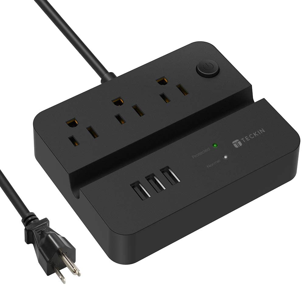 TECKIN Desktop Power Strip Surge Protector (1080Joules), 3 USB Ports 3