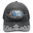 thumbnail image 2 of Guatemala Flag Straw Fablic Trucker Black Cap Hat, 2 of 3