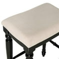 thumbnail image 4 of Linon Marino 30" Upholstered Backless Bar Stool in Antique Black Wood, 4 of 7