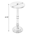 thumbnail image 3 of Butler Specialty Company Garland 10 in W Rnd Metal Pedestal End Table - Nickel, 3 of 3