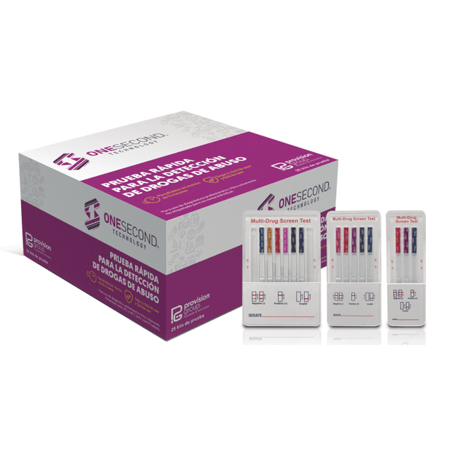 PRUEBA ANTIDOPING 5 PARAMETROS CAJA/25 pz One Second PANEL DE 5 PARAMETROS
