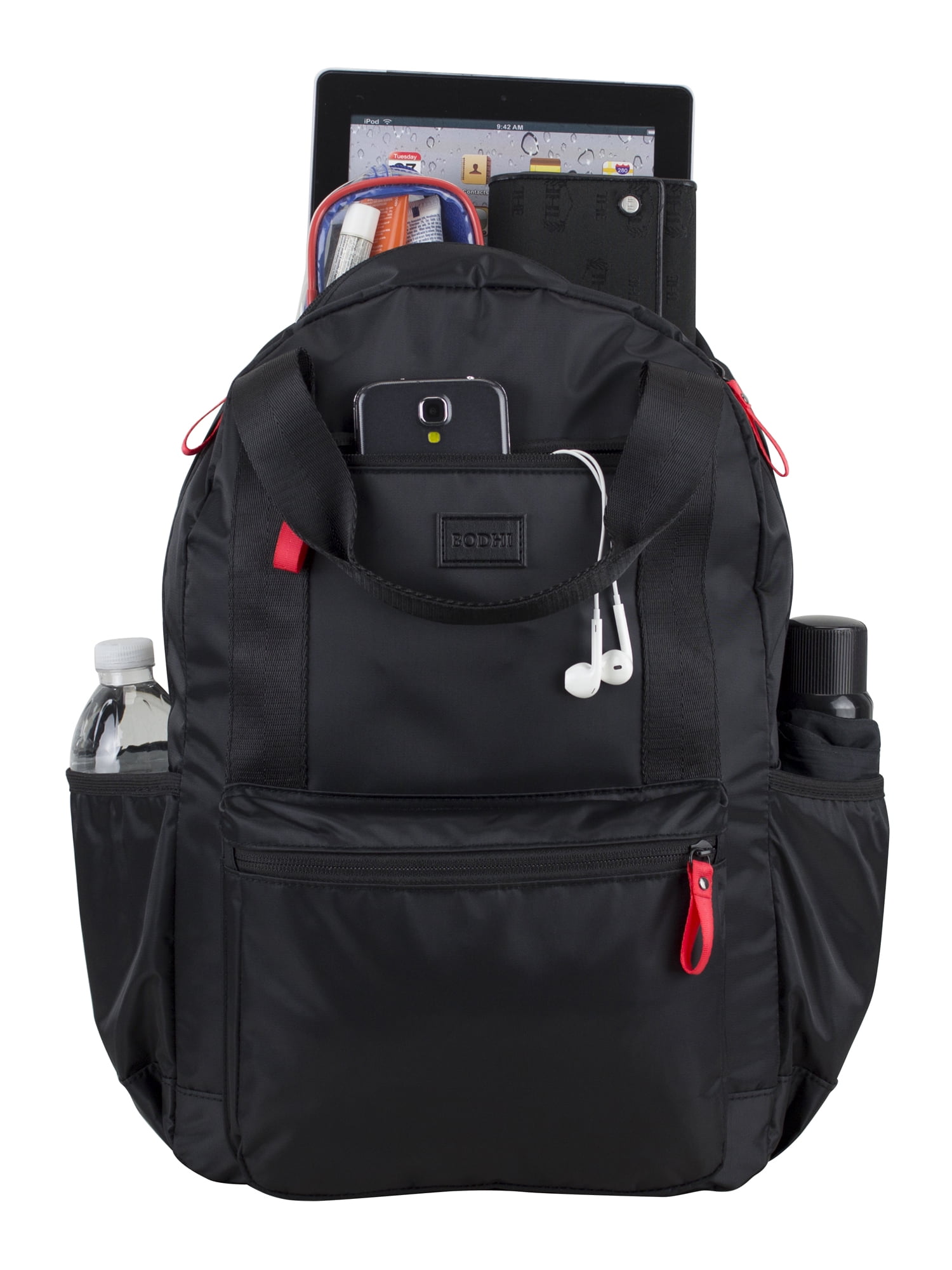 Bodhi Unisex Convertible Backpack, Black