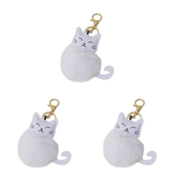 Jumpingount Llavero adorable para los amantes de los gatos Llevar llaves con estilo Llavero de gato Llavero Llavero Los mejores regalos Blanco Type1 NO1