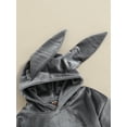 thumbnail image 5 of Seyurigaoka Lovely Baby Girl Drawstring Tops Hoodie Long Sleeve Sweatshirts Toddler Cartoon Rabbit Ears Thicken Infant Kids Pullover Clothes, 5 of 9